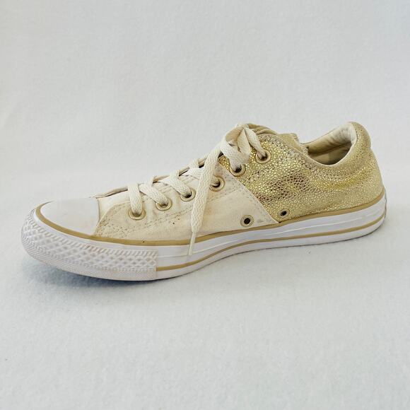 Converse All Star Sneakers Womens 9 Gold Cream Skater Shoes Thick Tongue - Picture 8 of 10